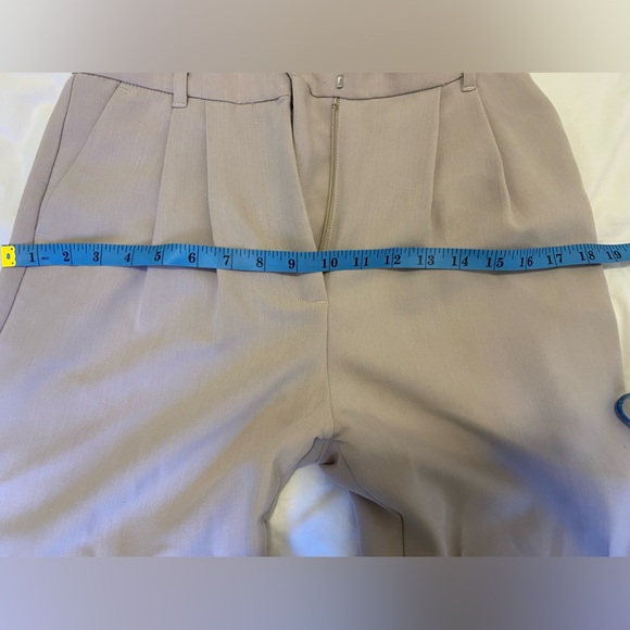 Abercrombie and fitch Taupe high-waisted pleated trousers in LONG - Picture 4 of 10